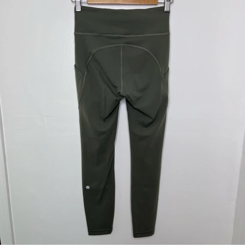 LULULEMON Grey Sage Invigorate High Rise Leggings 25”